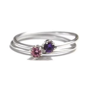 🌀set of 2️⃣ 925 sterling silver gemstone rings